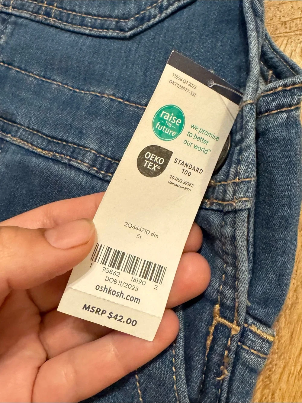 OshKosh B'gosh Classic Denim Overalls NWT 5T